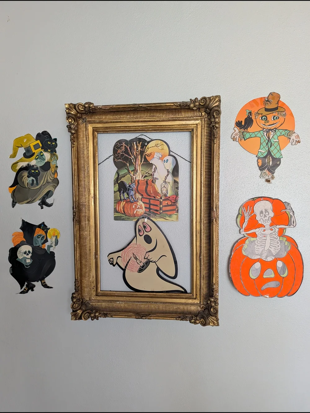 Vtg Lot 1950-70s Halloween Dicut Halloween Decor